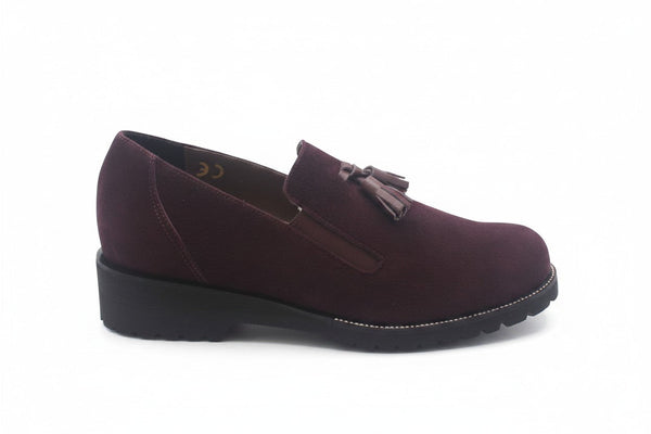 Scarpa Donna Elite Tomasi Invernale Rosetta Camoscio acqua Prugna