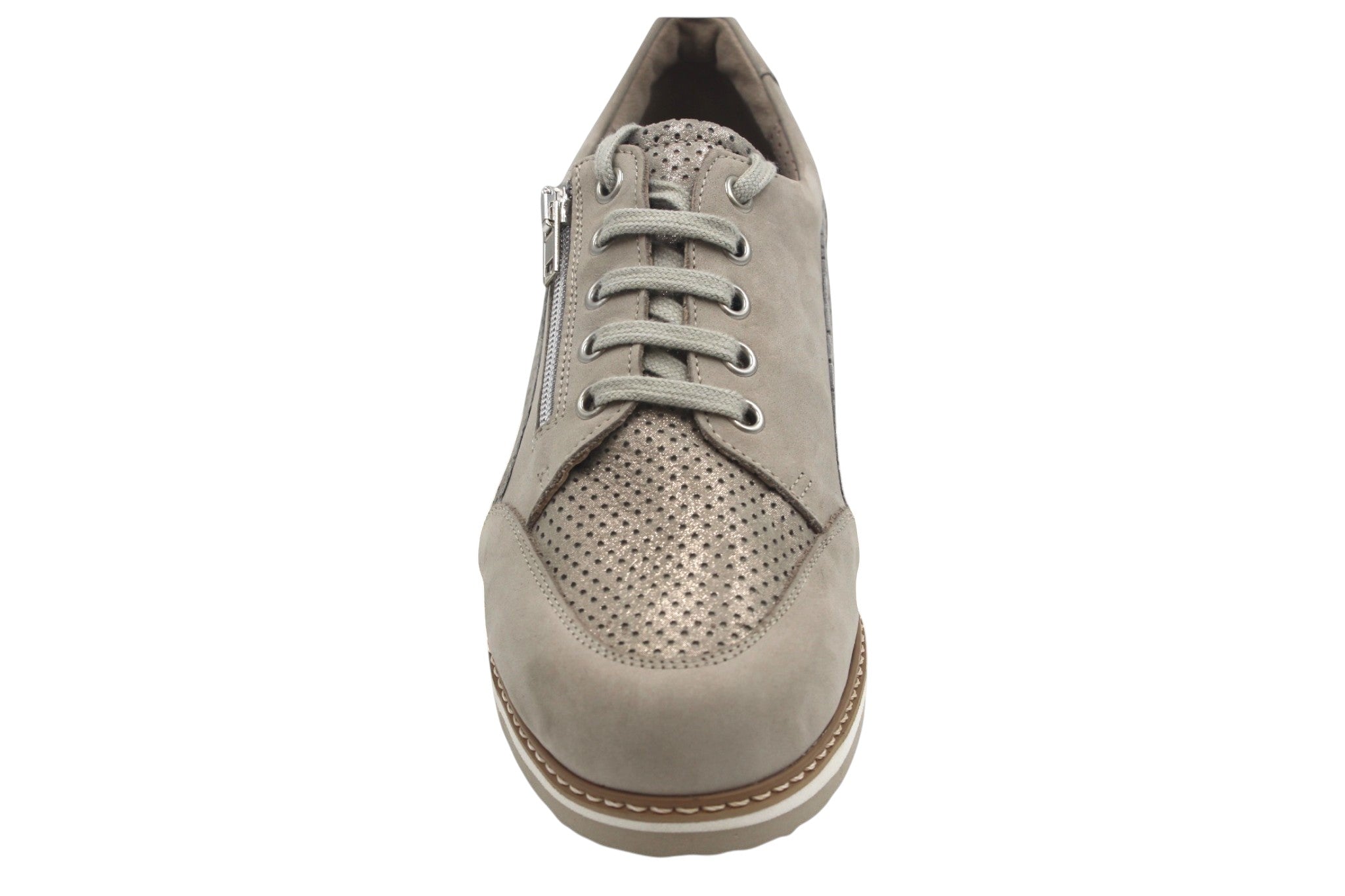 Scarpa Antalia Elite Tomasi vista laterale con zip e allacciatura regolabile