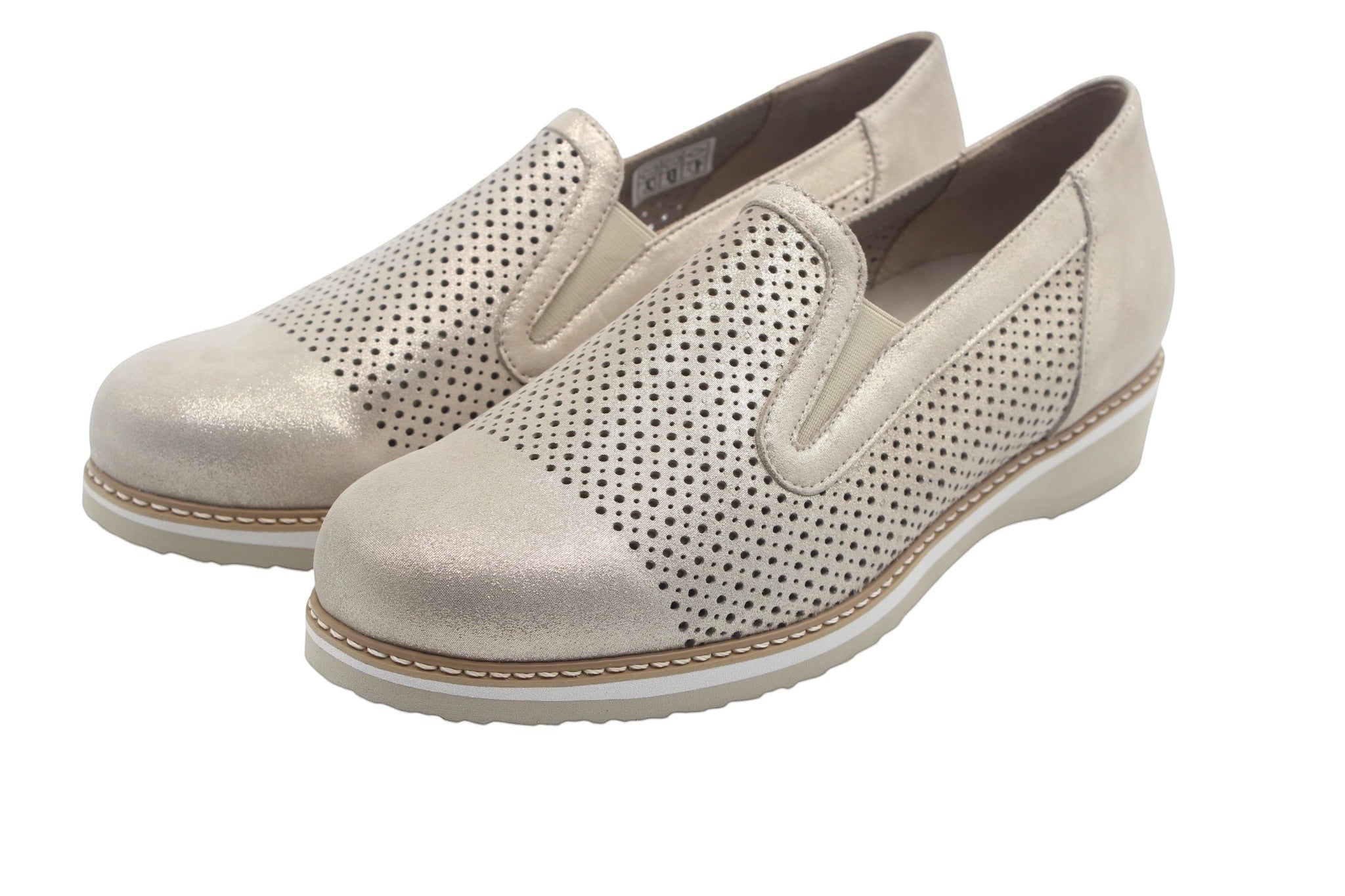 Elite Tomasi Scarpa Nazzaria Chanel tortora donna, vista dall’alto