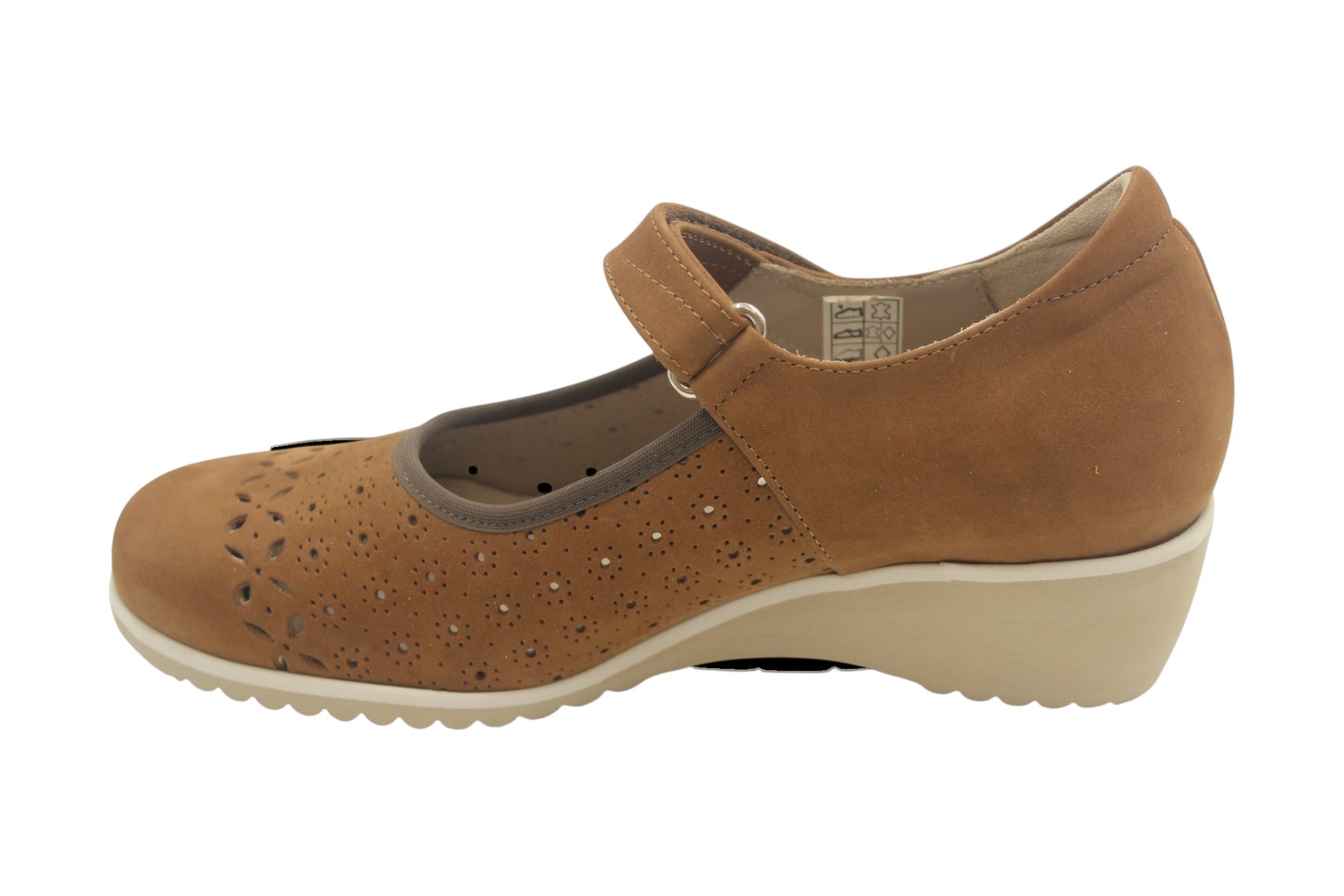 Elite Tomasi Scarpa Donna Isabell sigaro, dettaglio della tomaia e della calzata
