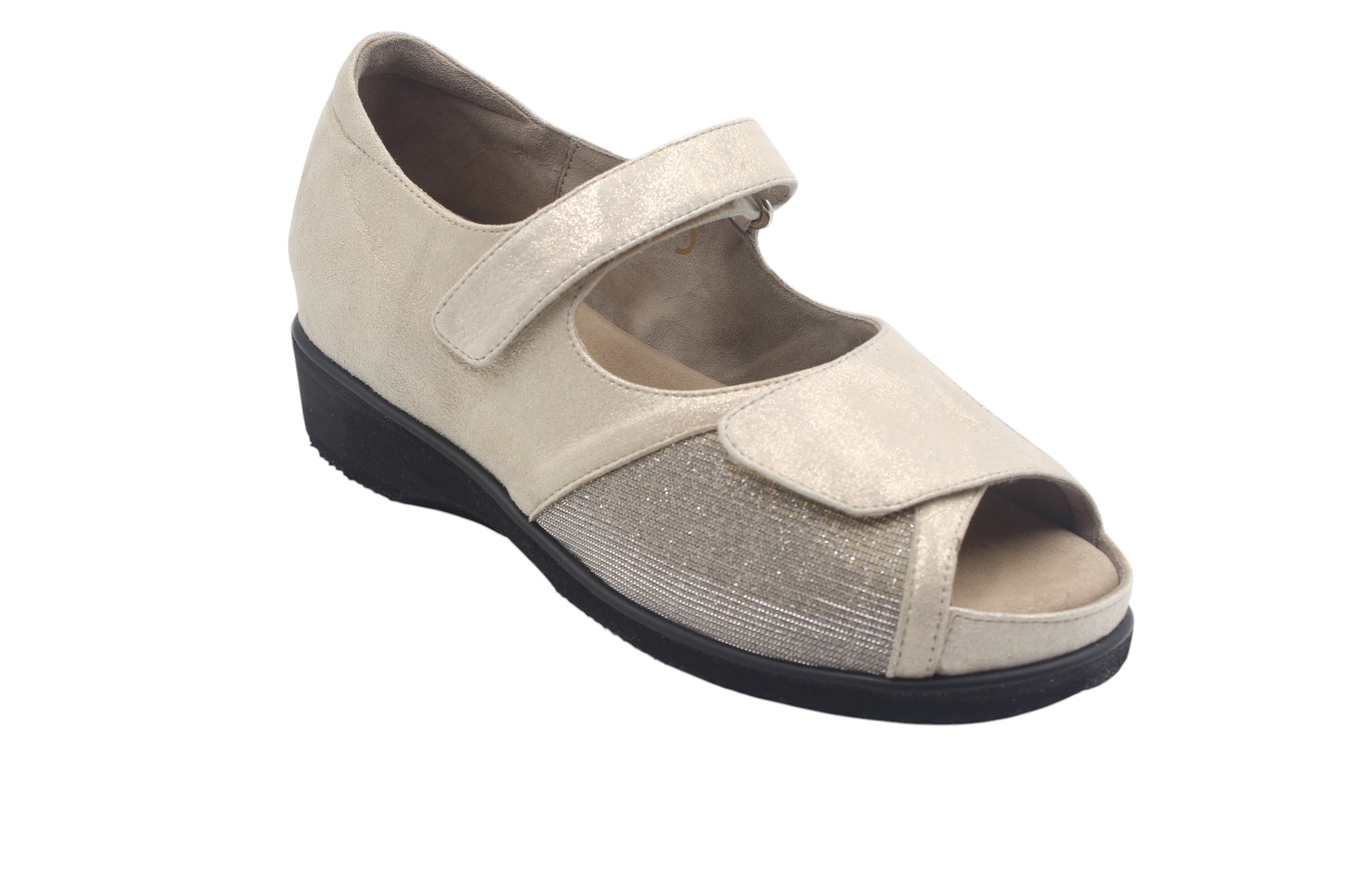 Elite Tomasi Scarpa Luminosa ortho beige donna, vista laterale della calzatura