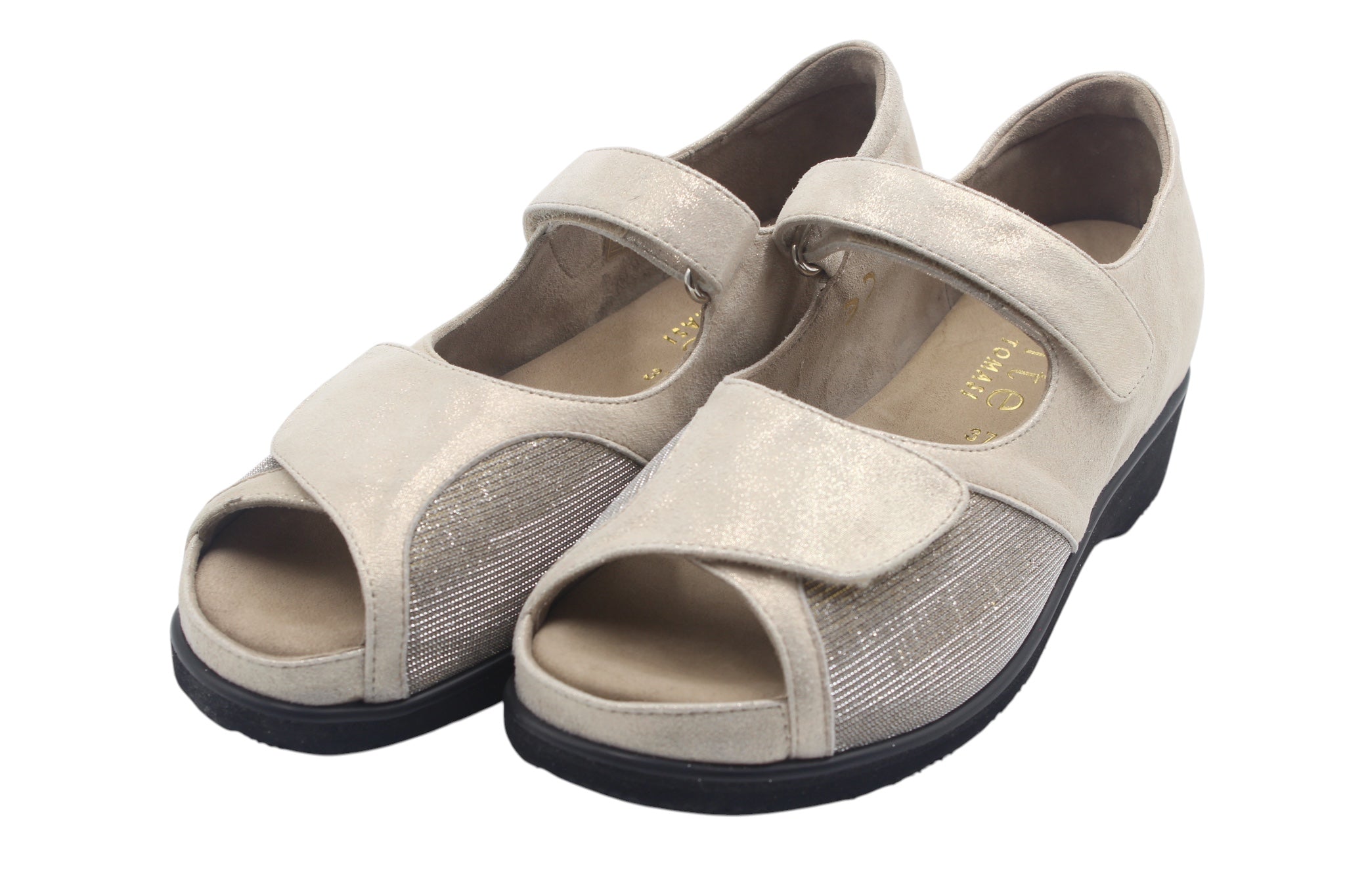 Elite Tomasi Scarpa Luminosa ortho beige donna, dettaglio della suola e del plantare estraibile