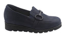 Mocassino comodo ortopedico donna Mufasa blu pelle - Elite Tomasi Store
