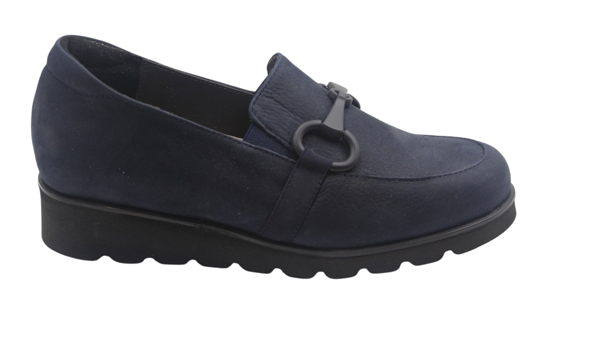 Mocassino comodo ortopedico donna Mufasa blu pelle - Elite Tomasi Store