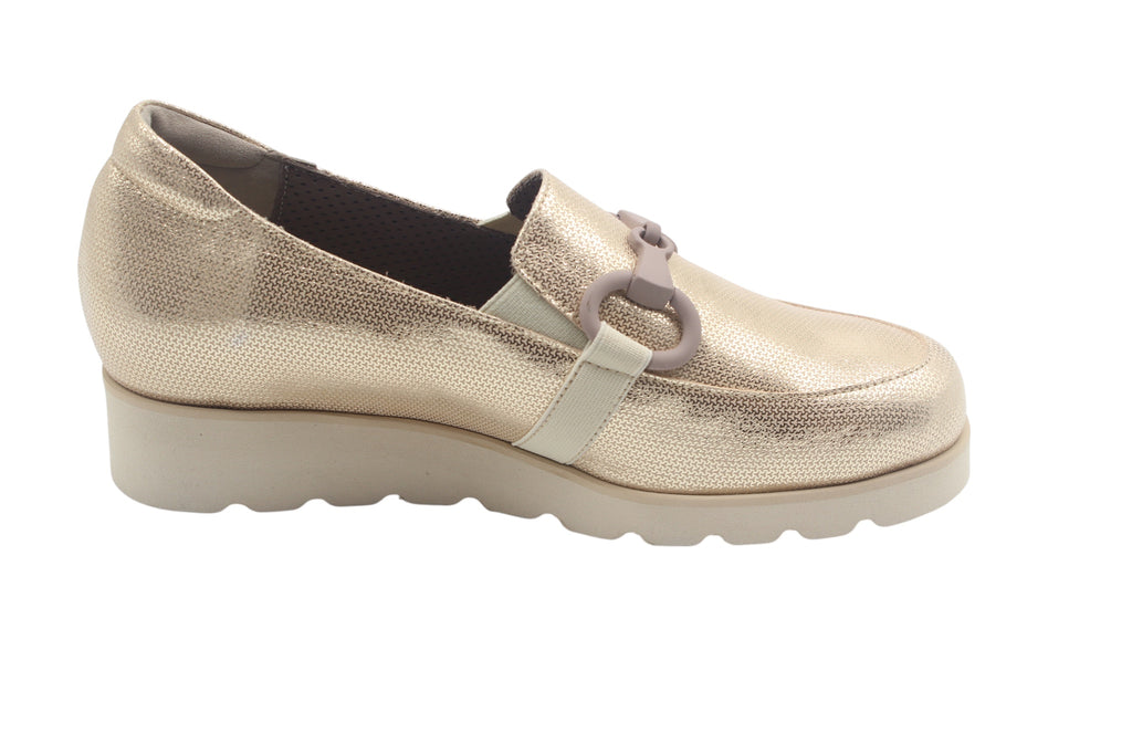Mocassino comodo ortopedico donna Mufasa iron oro - Elite Tomasi Store