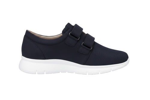 Scarpe Elite Tomasi Store Ginestra blu forate con chiusura a doppio strappo e suola bianca ammortizzata