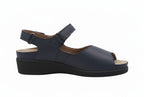 Sandalo donna Elite Tomasi Store modello Vale blu con cinturino regolabile e suola antiscivolo nera