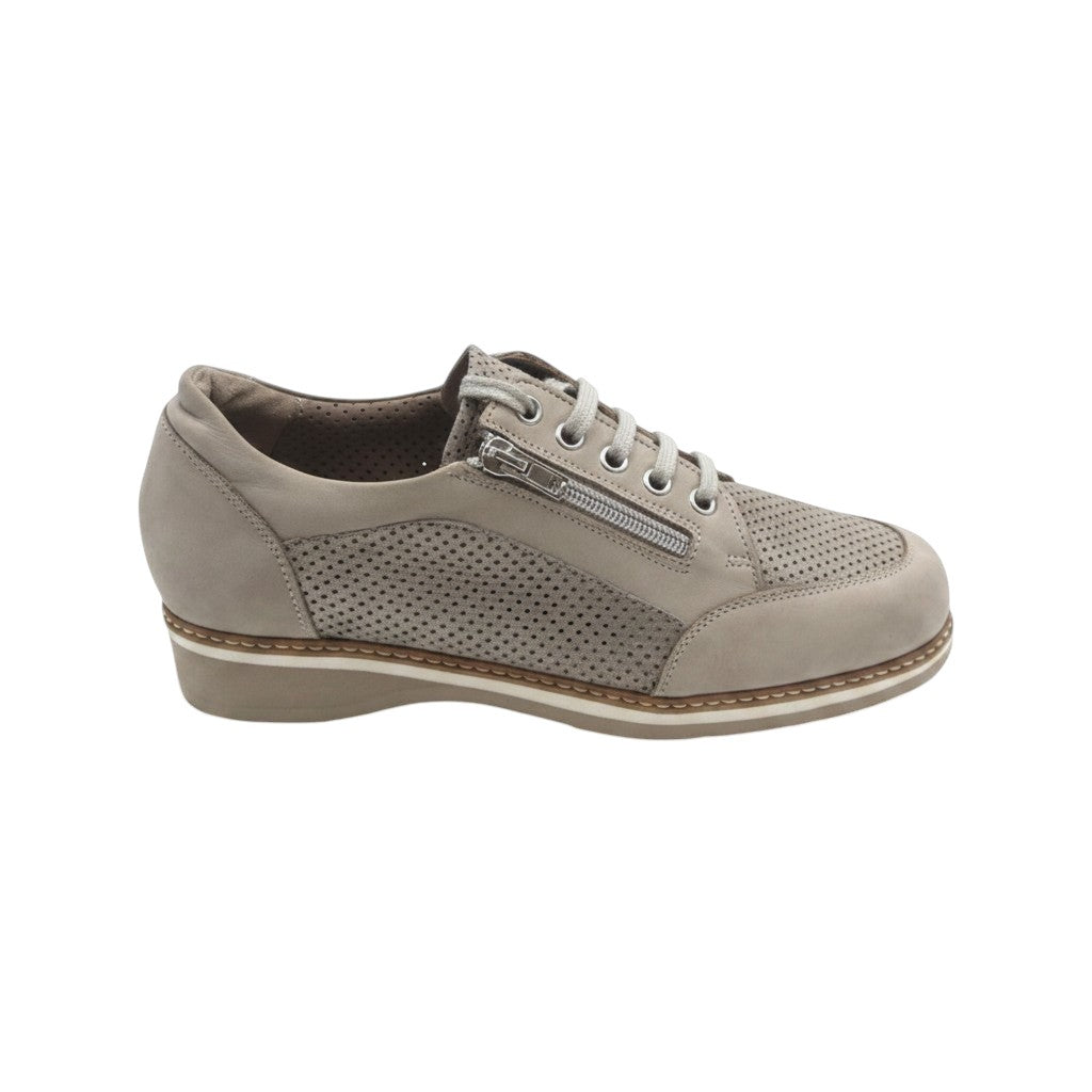 Scarpa comoda ortopedica donna Antalia pelle grigia - Elite Tomasi Store