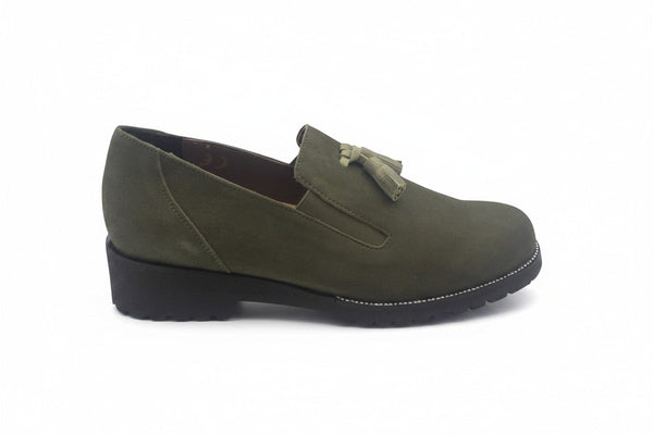 Scarpa Donna Elite Tomasi Invernale Rosetta Camoscio acqua Pino