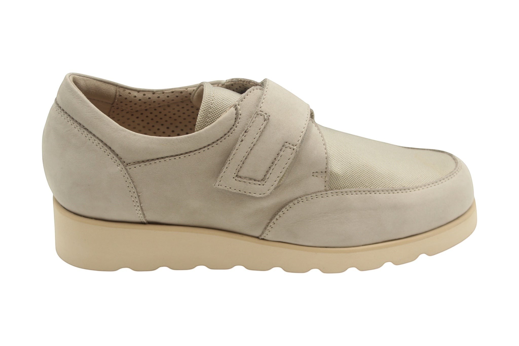 Scarpa comoda ortopedica donna Caterina nabuck ghiaccio - Elite Tomasi Store