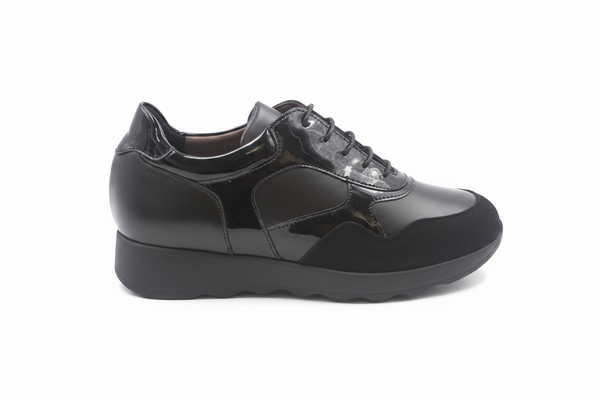 River – Scarpa donna nera con lacci | Elite Tomasi