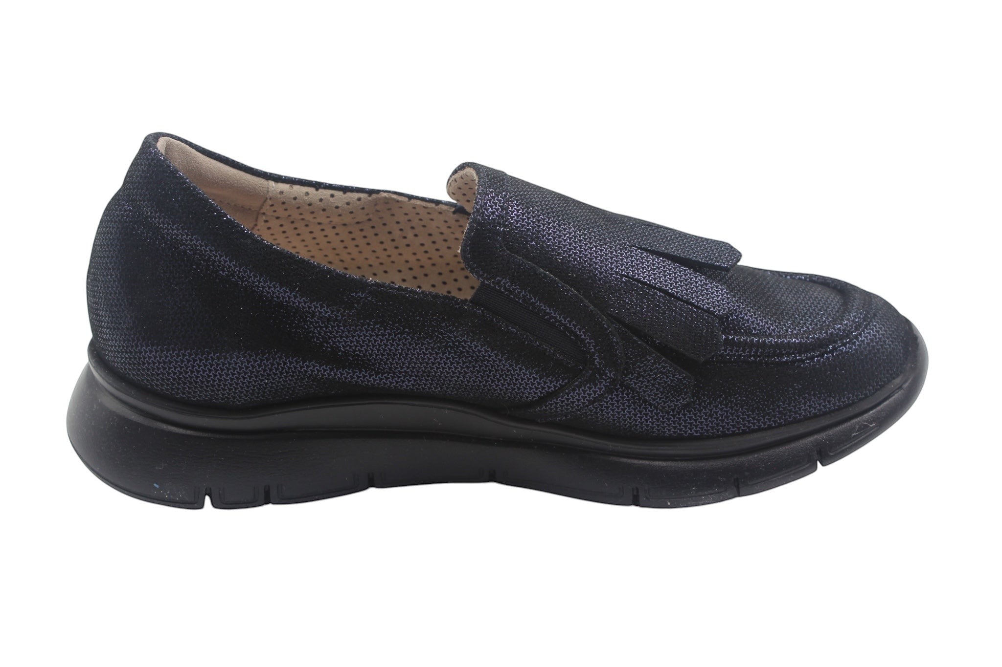 Elite Tomasi Scarpa Donna Robin Iron poseidone Frangia, calzatura donna comoda predisposta per plantare estraibile