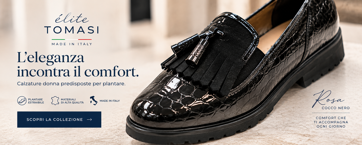 Mocassino Rosa cocco nero Elite Tomasi, scarpa donna elegante e comoda predisposta per plantare